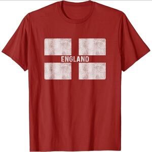 Gildan Unisex Red England Flag T-Shirt